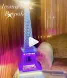 Luminous Eiffel Tower Metal Sculpture